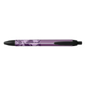 Any Year Damask Birthday For Her Purple A01 Black Ink Pen (Back)
