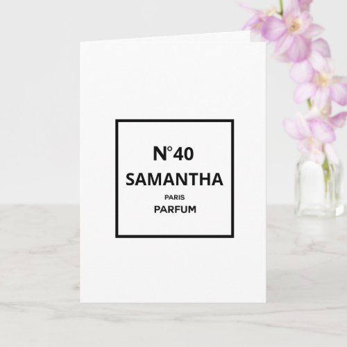 ANY YEAR Designer Perfume Bottle Birthday Card