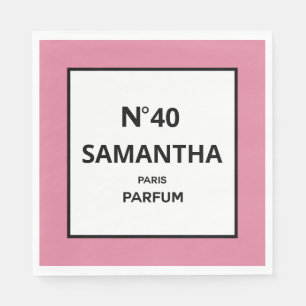 ANY YEAR Designer Perfume Bottle Birthday Napkins