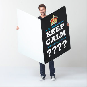 Any Year Keep Calm Add Message Milestone Birthday Card