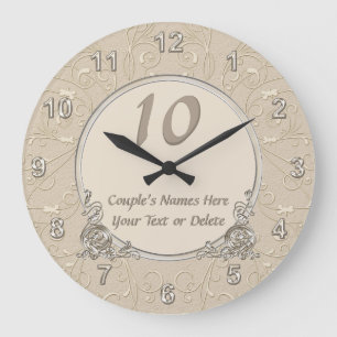 ANY YEAR Lovely Personalized Anniversary Clocks