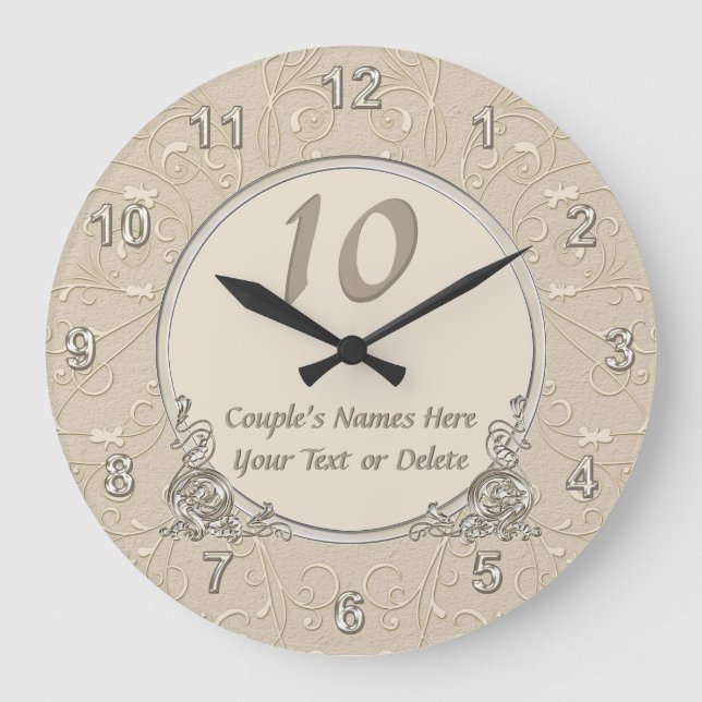 ANY YEAR Lovely Personalized Anniversary Clocks (Front)