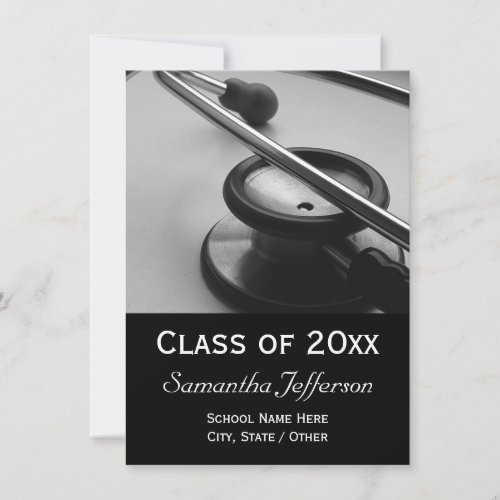 Any Year Medical School or Nursing Graduation Custom Invitation