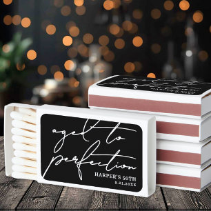 Any Year Milestone Birthday Party Favor Matchboxes