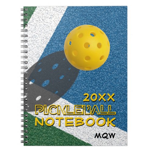 Any Year Monogram PICKLEBALL Notebook