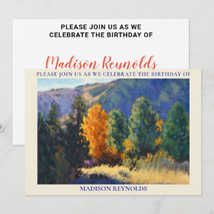 Any‑Year Multicolor Mountain Birthday Invitation