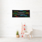 ANY YEAR, Name Multi Color FUN Graduation Party Banner (Insitu)