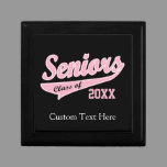 Any Year, Senior Class Pink/Black Graduation Gift Box