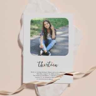 Any Year Simple Photo Birthday Party Invitation