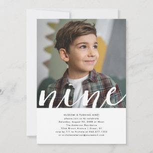 Any Year   Simple Photo Birthday Party  Invitation