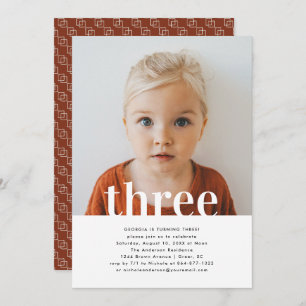 Any Year Simple Photo Birthday Party Invitation