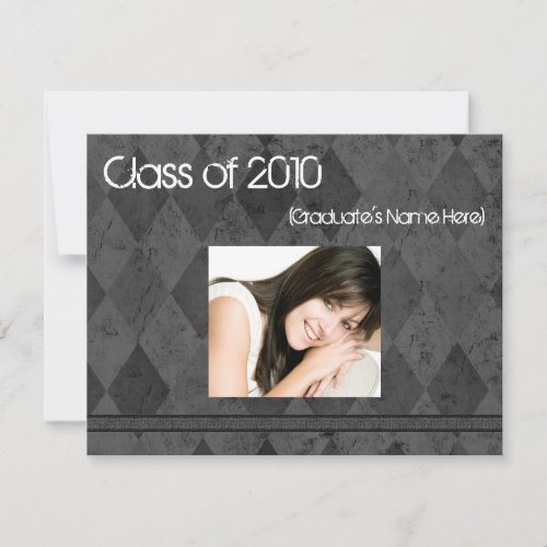 ANY YEAR Sleek Black Graduation Announcement