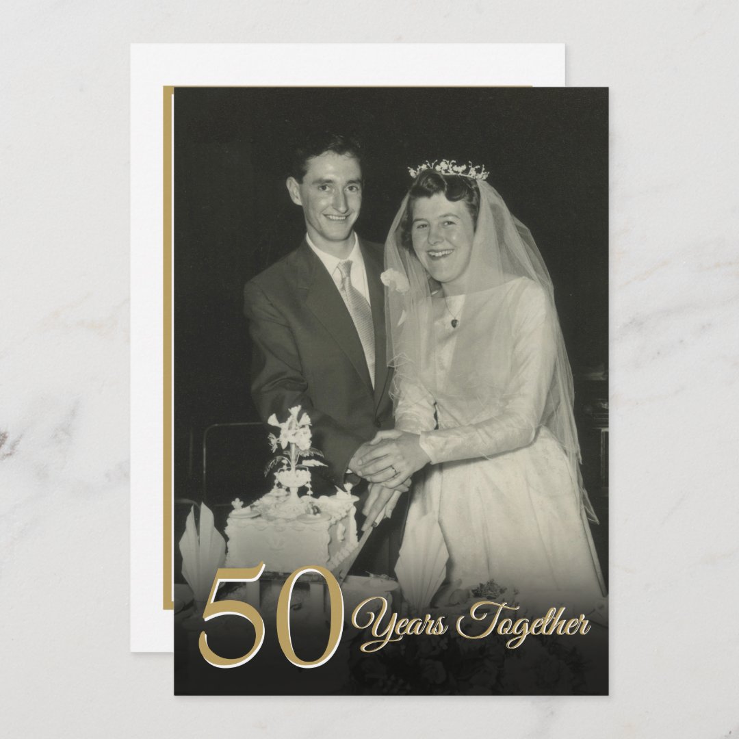 Any Year Together Wedding Anniversary Photo Invitation | Zazzle