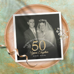 Any Year Together Wedding Anniversary Photo Napkins