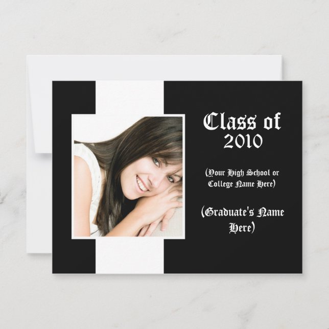 Any Year ~ Traditional Graduation Announcement (Front)