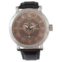 Any Year Vintage Copper Look Wedding Anniversary Watch