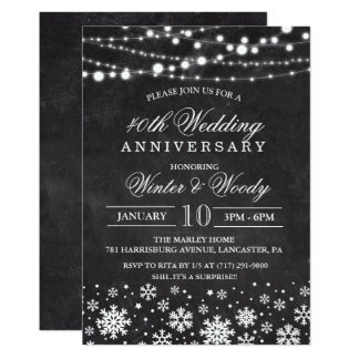 ANY YEAR - Wedding Anniversary Chalk Invitation