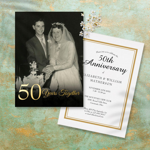 Any Year Wedding Anniversary Photo Invitation