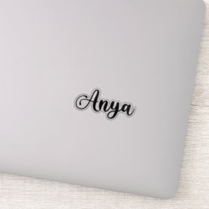 Anya Name - Handwritten Calligraphy Sticker
