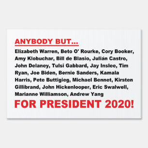 Anybody but.. (all democratic candidates names) sign