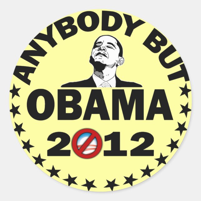 Anybody But Obama - 2012 Classic Round Sticker (Front)