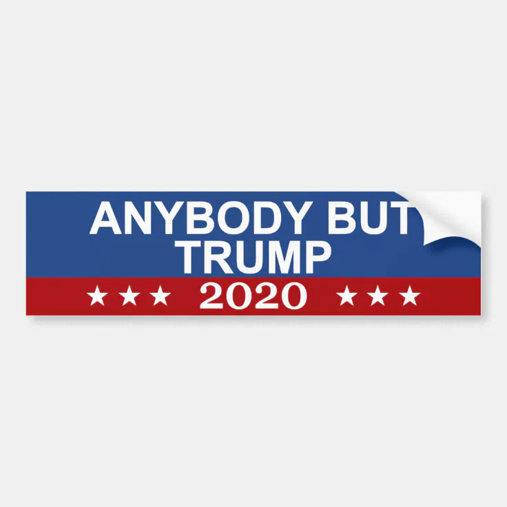 Anybody But Trump 2020 Bumper Sticker Zazzle 