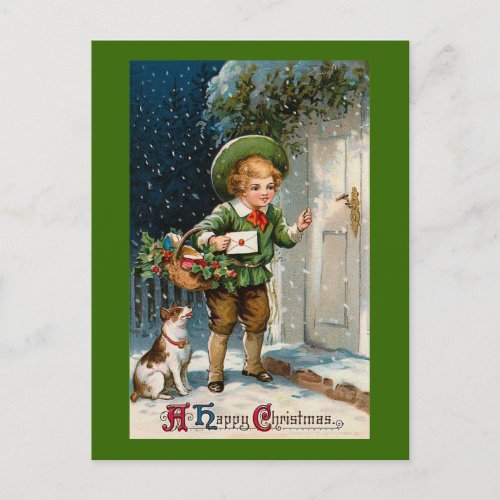 Anybody Home  Vintage Christmas Holiday Postcard