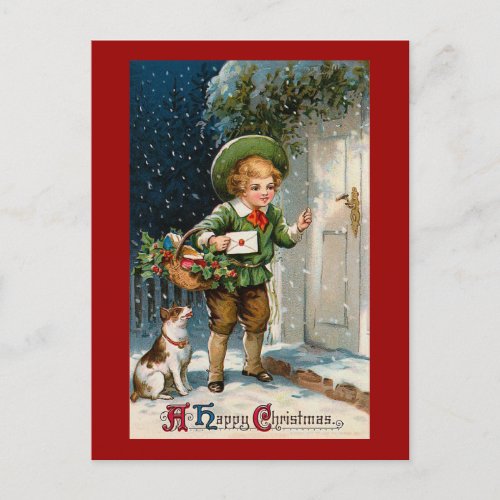 Anybody Home Vintage Christmas Holiday Postcard