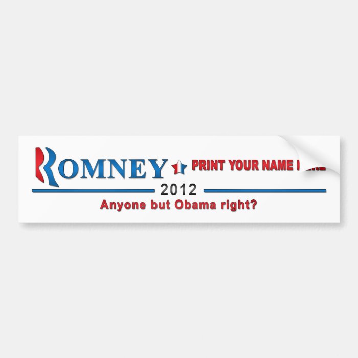 Anyone but Obama? Bumper Sticker