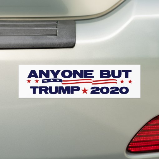 Anyone But Trump 2020 Bumper Sticker Zazzle 