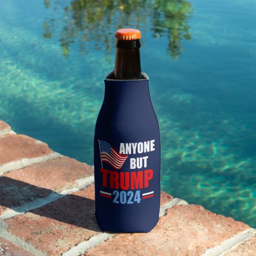 Anyone But Trump 2024 Funny Political Blue Bottle Cooler