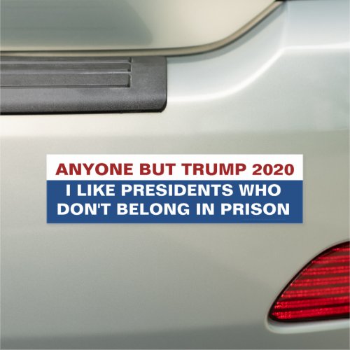 Anyone But Trump for President 2020 Prison Quote Car Magnet