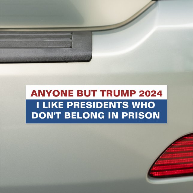 Anyone But Trump for President 2024 Prison Quote Car Magnet (In Situ)