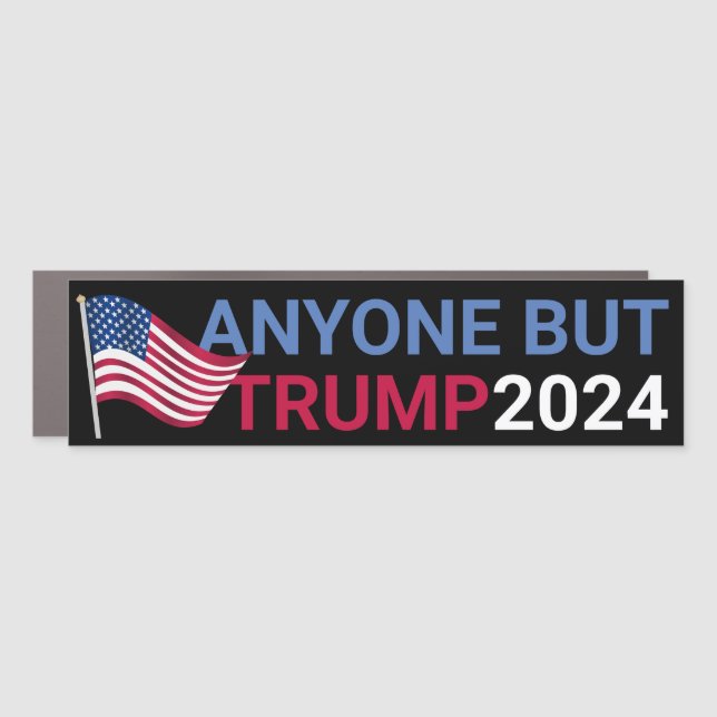 Anyone But Trump Funny 2024 Election Car Magnet (Front)