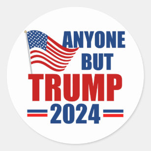 Anyone But Trump Funny 2024 Election Classic Round Sticker