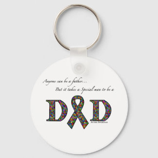 Anyone can be a father...autism keychain
