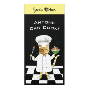 Anyone Can Cook Black Kitchen Door Sign