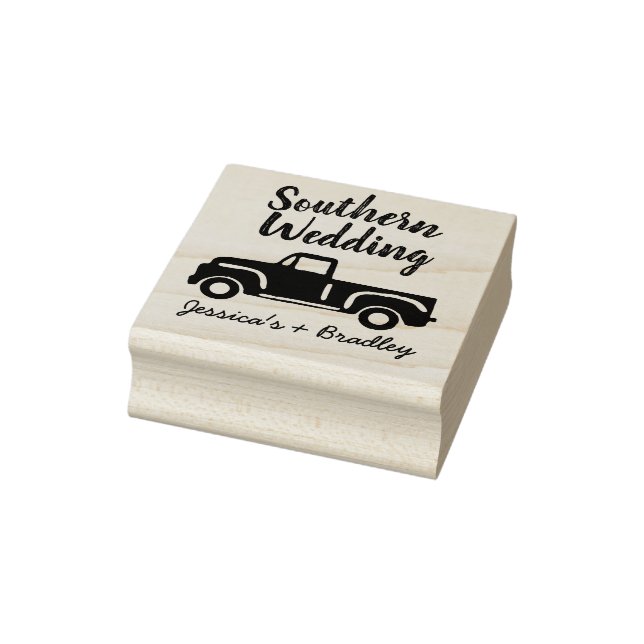 Anyone Custom Name Farm Wedding Rubber Stamp (Stamp)