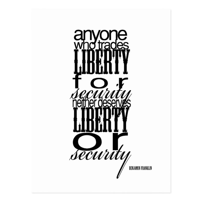 anyone who trades libertyQuotation Postcard