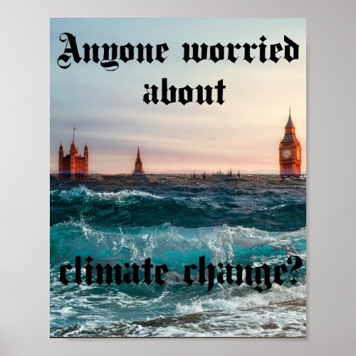 Anyone worried about climate change poster
