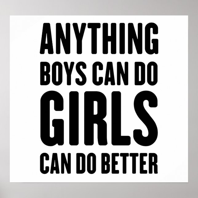 Anything Boys Can Do, Girls Can Do Better Poster (Front)