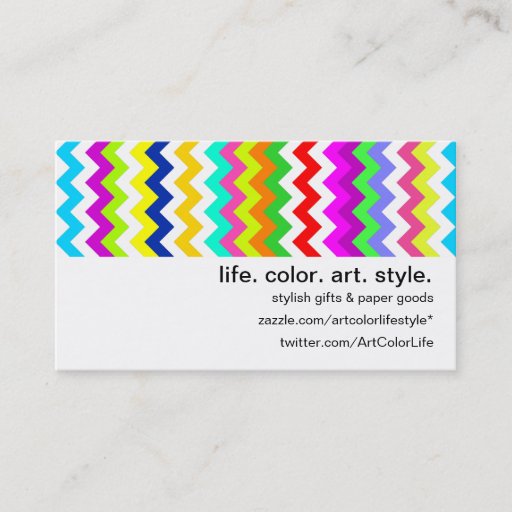 Customizable Anything But Gray Chevron Business Card