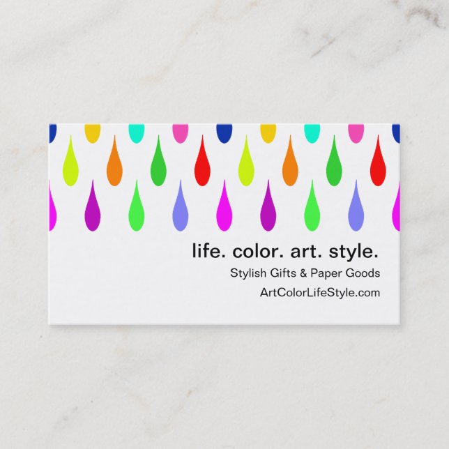 Anything But Gray Droplets Business Card (Front)