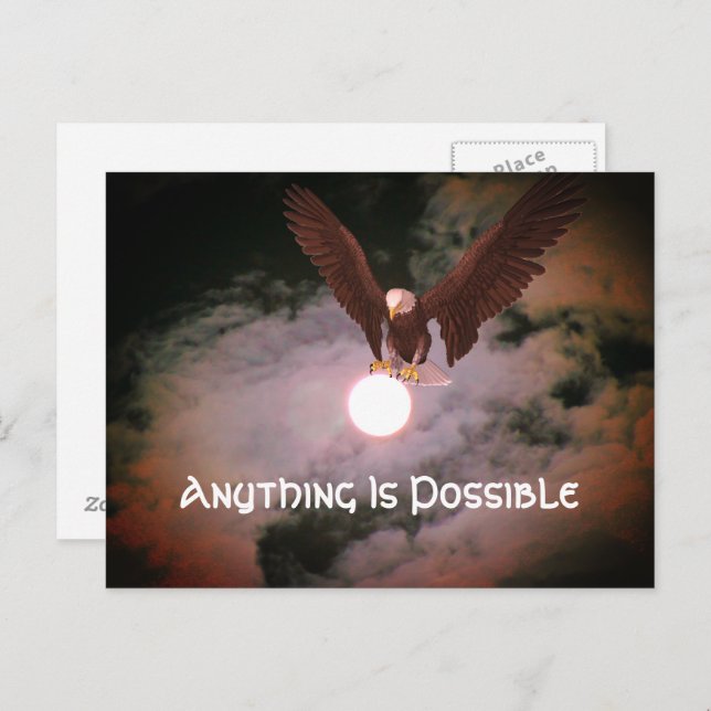 Anything Is Possible Eagle Inspirational Postcard (Front/Back)