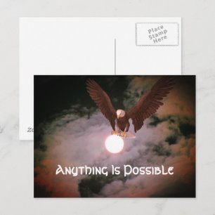 Anything Is Possible Eagle Inspirational Postcard