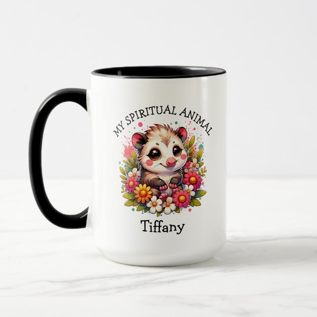 Anything is Possum-ble | Personalized Pun Mug (Left)