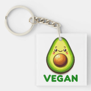 Anything you can do I can do Vegan Happy Avocado Keychain