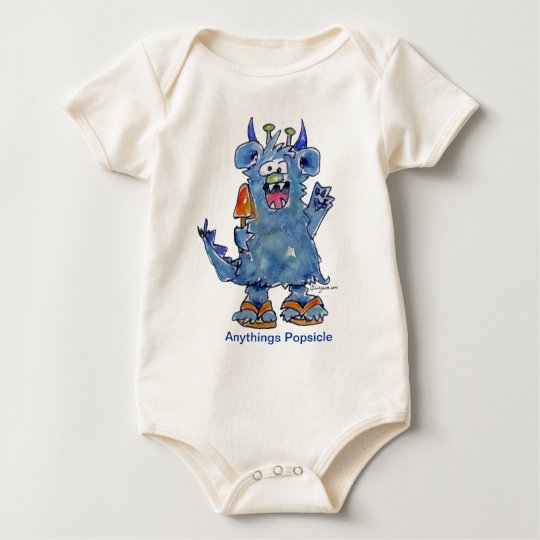 Anythings Popsicle Funny Monster Baby T Shirt