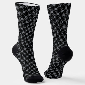 Anytime Meeple Gray Art Crew Socks