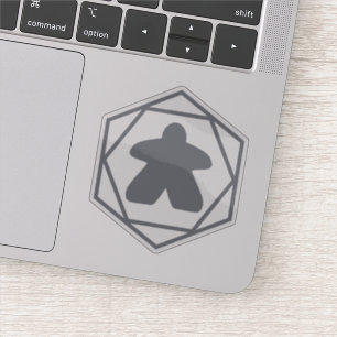 Anytime Meeple Gray Art Vinyl Sticker